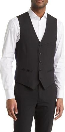 Ted Baker Slim Fit Solid Wool Vest in Black at Nordstrom Rack, Size 44 R