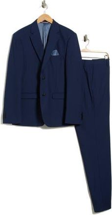 Soul of London Solid Notch Lapel Suit in Navy at Nordstrom Rack, Size 36