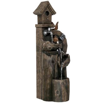 OUTSUNNY Fuente de agua 34.5x29.5x92 cm multicolor