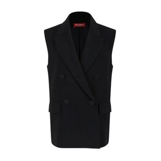 Max Mara Dames, Jassen, Zwart, Maat: 2XS Zijde