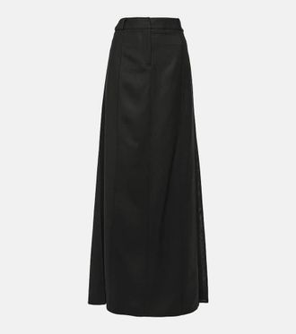 Victoria Beckham Womens blue Skirt In Wool Blend from