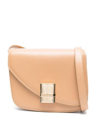 Ferragamo Fiamma cross body bag - women - Calf Leather - One Size - Brown
