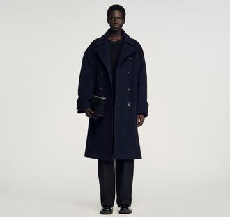 Sandro Abrigo cruzado de lana