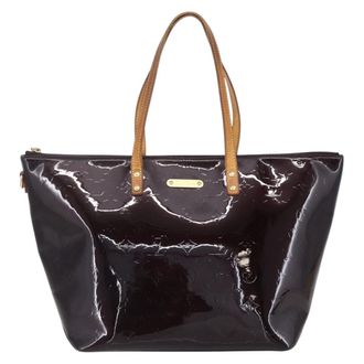 Louis Vuitton Bellevue Monogram Vernis Burgundy Patent_Leather Handbag (Pre-Owned)
