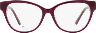 Swarovski SK5392081 Rectangle Full Rim Eyeglasses - Purple