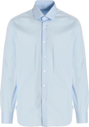 Barba Poplin Shirt - Heren - Casual Overhemden - Blauw - 5XL - Katoen - Overhemden