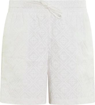 Casablanca Monogram Puff Shorts Wit - Heren - Korte Broeken - Wit - M - Korte Broeken