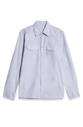 Fortela Texan Striped Shirt in Sky at Nordstrom, Size X-Small