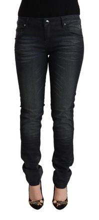 Acht Womens Skinny Jeans - Dark Grey Cotton - Size 29 (Waist)