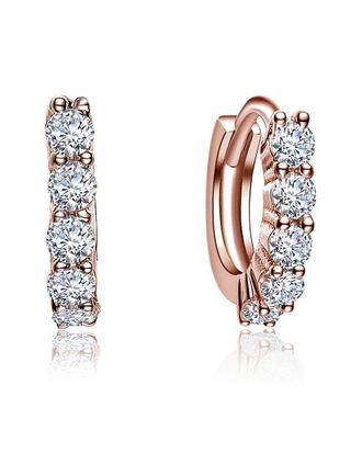 Genevive 18K Rose Gold Plated Earrings