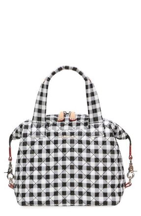 MZ Wallace Small Sutton Deluxe Tote in Black/White Gingham at Nordstrom