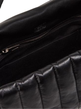 Balenciaga Womens Monaco Shoulder Bag Black Leather