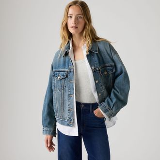 Levi's 90s Trucker Jacket - Womens - XS - Medium Wash / Chop Chop