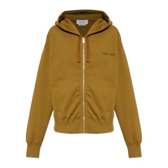 Alexander McQueen Hoodies & sweatvesten, Heren, Bruin, XL, Katoen, Logo Sweatshirt