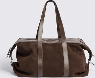 Moss Brown Suede Weekender Bag