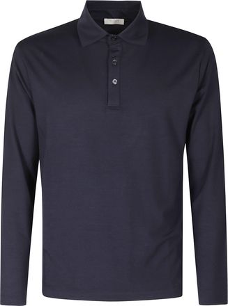 Seventy Blue Wool Jersey Polo Shirt