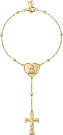 The M Jewelers NY The Angel Cross Rosary Hand Chain in Gold at Nordstrom