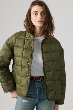 Levi's Poppy Quilted Puffer Jacket - Donna - XS - Verde / Olive Night