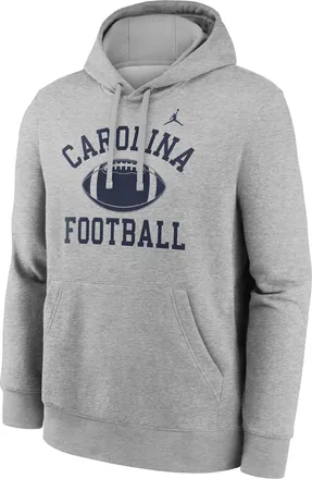 Nike Jordan North Carolina Sideline Club Nike Mens Jordan Brand Pullover Hoodie in Grey | MJDK06GNCN-9J1