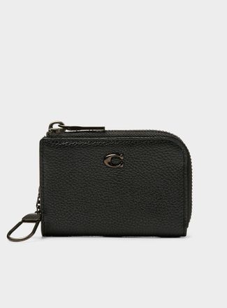 Coach Mens Grained leather zip wallet