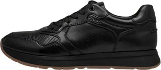 Tamaris Leren sneaker - Heren - Sneakers - Zwart - 45 EU - Leer - Schoenen