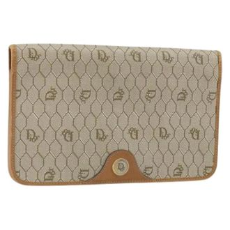 Dior Pre-owned Clutches, female, Beige, Size: ONE SIZE Pre-owned Vintage Clutch Bag