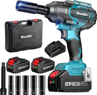 OEM Llave De Impacto, 1000 Nm De Par, Dise&ntilde;o Inal&aacute;mbrico, Azul