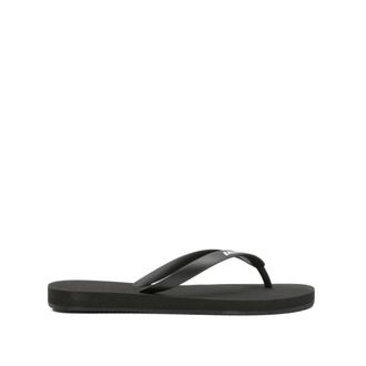Balenciaga Flip Flops, female, Black, Size: 6 US Black Logo Sandals