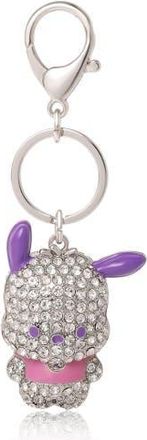 Hello Kitty Pochacco Pav&eacute; Keychain Bag Charm in Clear, Multi at Nordstrom
