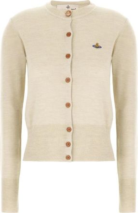 Vivienne Westwood Bea Cardigan - Dames - Vesten - Beige - S - Katoen - Truien & Vesten