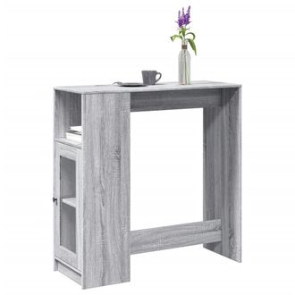Berkfield Home Bar Table with Racks Grey Sonoma 101x40x103.5 cm Engineered Wood