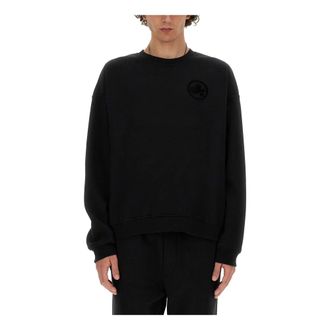 Dsquared2 Sweatshirts, male, Black, Size: M Relax Fit Crewneck