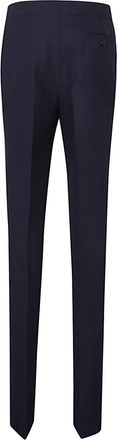 Ferragamo Womens Wool Trousers - Dark Blue - Size EU 36 (Womens)