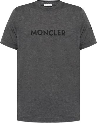 Moncler T-shirt con stampa - Grigio