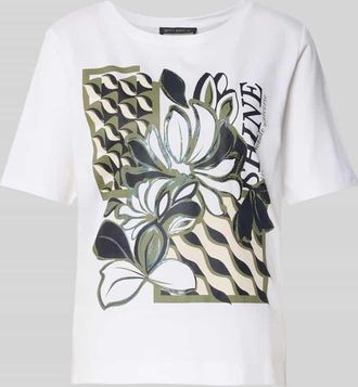 Betty Barclay T-Shirt mit Motiv-Print und Rundhalsausschnitt in Weiss, Größe 36