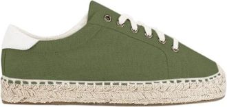Soludos Canvas Izzy Green Espadrilles Size 38