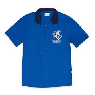 Aim&eacute; Leon Dore Blue SS Bowling Shirt