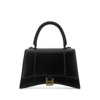 Balenciaga Black Leather Medium Hourglass Handbag