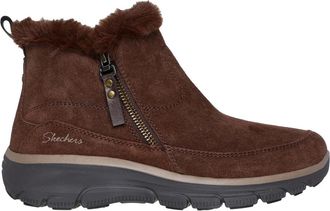 Skechers Relaxed Fit: Easy Going - Coole rits enkellaarzen - Dames - Winterlaarzen - Bruin - 41 EU - Schoenen
