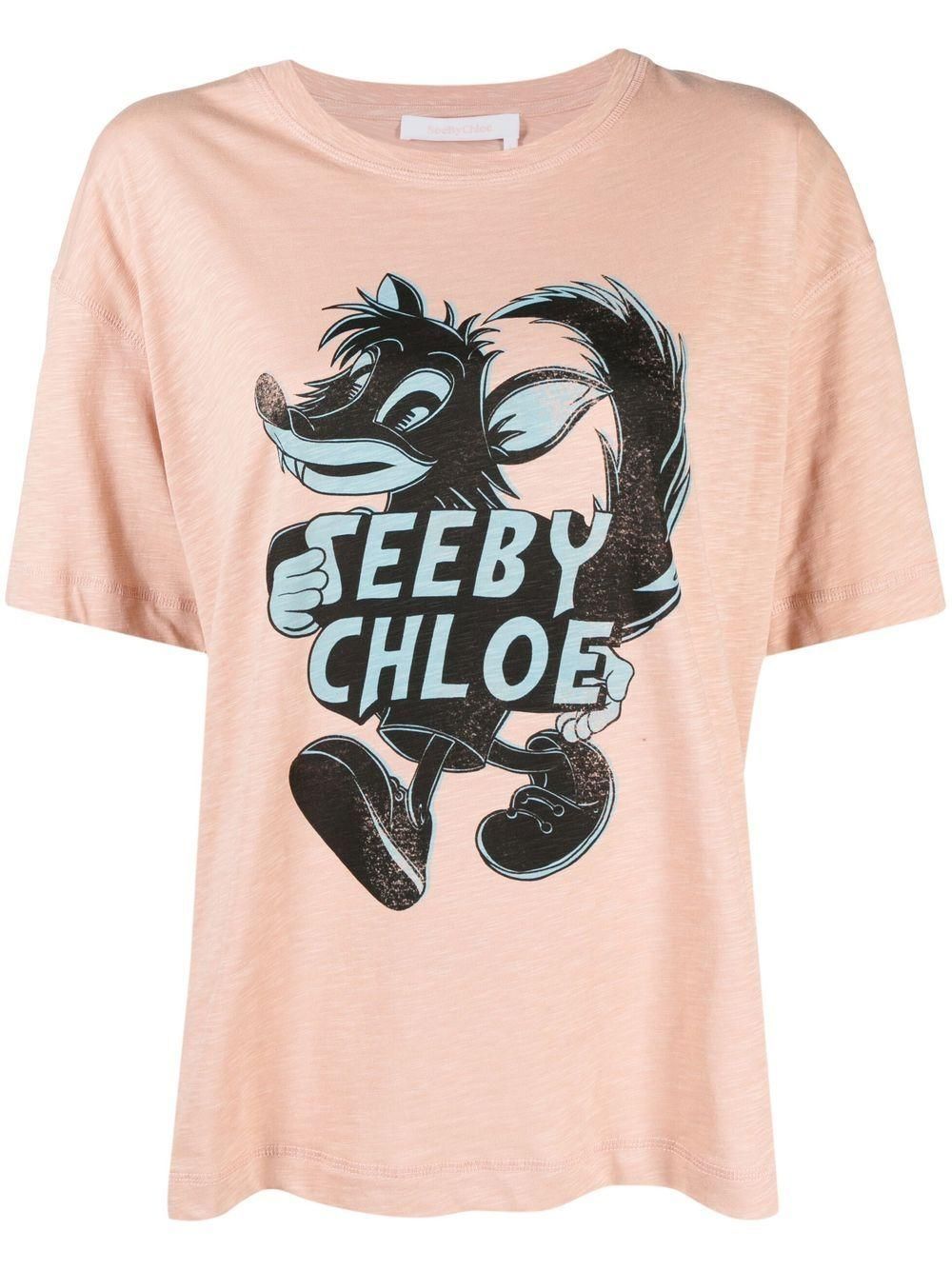 SEE by CHLOE women's black t-shirt top Shirt size 6 US