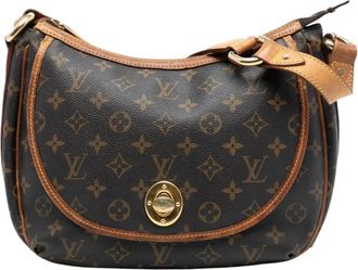 Louis Vuitton Pre-owned Shoulder Bags, female, Brown, Size: ONE SIZE Pre-owned Printed Leather Shoulder Bag