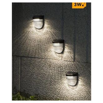 Trade Shop Trade Shop Traesio - Trade Shop - Faretto Applique Led Giardino Ricaricabile 3 W Con Solar Pannello Ip65 Yh0613