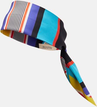 Valentino Fascia per capelli Escape in seta con stampa