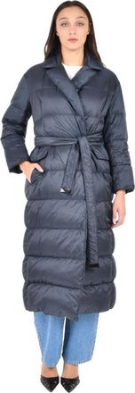 Max Mara Dames, Mantels, Blauw, Maat: S Poliester