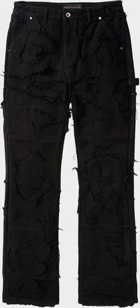 Who Decides War by Ev Bravado Mens Unearthed Distressed Slim-Straight Leg Pants