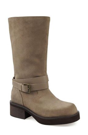 Candie's Crib Block Heel Boot in Beige at Nordstrom, Size 11