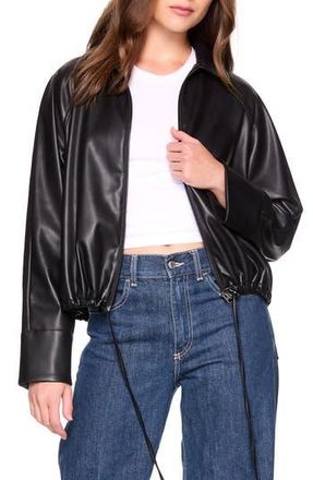 Susana Monaco Faux Leather Full Zip Jacket in Black at Nordstrom Rack, Size Small