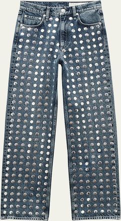 Rag & Bone Shea Embellished High-Rise Relaxed Jeans