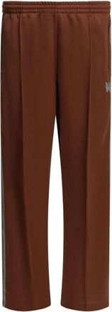 Needles Pantalones de Pista de Poli&eacute;ster Liso - Trousers - Hombre - Rojo - XL