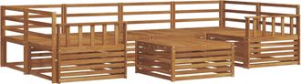 vidaXL Conjunto De Sof&aacute;s De Exterior 7 Uds. Natural Vidaxl